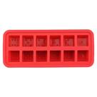 Forma de silicone para gelo com 12 cubos
