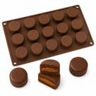 Forma de Silicone para Mini Pão de Mel 15 Cavidades 4 cm Antiaderente