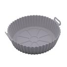 Forma de Silicone Redonda Para Air Fryer 17cm Cinza Quality House