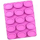 Forma De Silicone Sabonete Oval 15 Cavidades Saboaria Vela