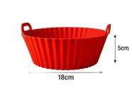 Forma de Silicone Vermelha para Air Fryer Fácil de Limpar