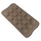 Forma de Smile em Silicone Com 15 Espaços