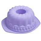 Forma de tubo canelado de silicone Webake Kugelhopf Cake Mold 23 cm roxo