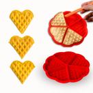 Forma De Waffle Silicone Mini Formato de Coração