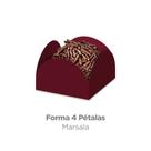 Forma Doce 4 Pétalas N7 Marsala C/50 Plac