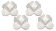 FORMA DOCINHO 4 PETÁLAS C/100un HAPPY FESTAS - BRANCO - KIT C/4PCT FORMA DOCINHO 4 PETÁLAS C/100un HAPPY FESTAS - BRANCO - KIT C/4PCT