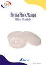 Forma Flor 1,1 litros c/tampa 05 unid. - Blue Star - pudim, sobremesa, mousse, bolo (14392)