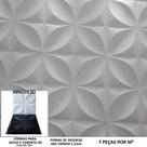 Fôrma Gesso 3d Floral Petala 39x39cm Abs Molde Para Gesso/cimento 3d 613