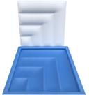Forma Gesso Plástico e Borracha Placa 3D - Cabeceira