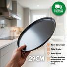 Forma Grande Para Pizza 29cm Antiaderente Resistente Em Aço Carbono Para Forno Forma Grande Para Pizza 29cm Antiaderente Resistente Em Aço Carbono Para Forno