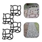 Forma Molde Caminho de Pedra Kit 4p Matriz Concreto p Jardim Exterior