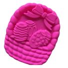 Forma Molde Silicone Bolo Cesta Ovos Pascoa 28.5cm Coelho