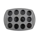Forma Muffin Cupcake Silicone 12 Divisórias Cinza 32cm James.F