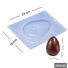 FORMA OVO DE PÁSCOA 3 PARTES (2 RÍGIDAS + 1 SILICONE) PORTO FORMAS / BWB 100G/250G/350G/500G Tamanho:250GR
