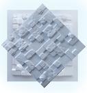 Forma p/ placas de gesso e cimento 3d Mosaico São Tomé 34x34