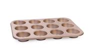 Forma para 12 Cupcakes 34x26x3cm Dourado - Em Casa Tem - Emcasatem