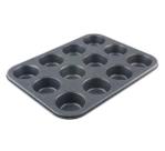 Forma para 12 Cupcakes Mimo ASS23377 Retangular Aço Carbono Preto