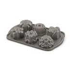 Forma para 6 Mini Bolos Decorada em Aluminio Fundido - Mimo