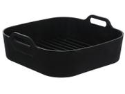 Forma para Air Fryer de Silicone Quadrada Antiaderente com Alças Hauskraft