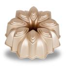 Forma para bolo baker's secret profissional bloom 24cm em alumínio fundido dourado bs11290