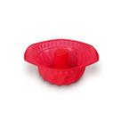 Forma Para Bolo Redonda De Silicone Vermelha Mor