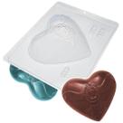 Forma para Chocolate com Silicone Coração Camafeu 500g cod. 832 BWB
