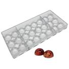 Forma para Chocolate Goldbaking em Policarbonato Semi-esfera 3 cm 24 peças Forma para Chocolate Goldbaking em Policarbonato Semi-esfera 3 cm 24 peças