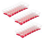 Forma Para Cubo Gelo Rígida Flexível Fundo Silicone - 3 Unid