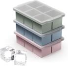 Forma para Cubos de Gelo VLM, 3 Unidades, Silicone Grande com Tampa
