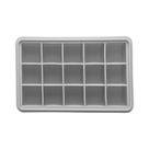 Forma para Gelo 15 Cubos 19,5cm x 12,5cm x 4,5cm Cinza Silic