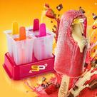 Forma para Paleta Recheada Profissional 4 Cavidades Base Picolé Gourmet Perfeito com Recheio Cremoso