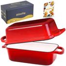 Forma para pão Articasting 23 x 13 cm em ferro fundido com tampa, vermelha Forma para pão Articasting 23 x 13 cm em ferro fundido com tampa, vermelha