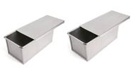 Forma para Pão de Forma Baby em alumínio - c/ tampa-larg 10 xcompr 21,5 xalt. 9cm - kit com 2 formas Forma para Pão de Forma Baby em alumínio - c/ tampa-larg 10 xcompr 21,5 xalt. 9cm - kit com 2 formas
