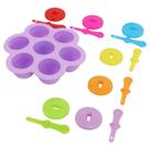 Forma para Picolé Colmeia em Silicone 7 Espaços Cor Sortida