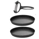 Forma para Torta Fundo Removível Antiaderente de Aço Carbono Preta 24x3cm 1,2l Forma para Torta Fundo Removível Antiaderente de Aço Carbono Preta 24x3cm 1,2l