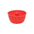 Forma Pudim Pequena Silicone Vermelho 10 cm Mimo SN13278