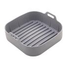 Forma Quadrada De Silicone Para Air Fryer Cinza 20x7 cm Lyor