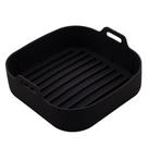 Forma Quadrada de Silicone para Air Fryer Preto 20cm x 7cm - Lyor