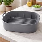 Forma Quadrada Para Fritadeira Elétrica Air Fryer Cinza