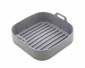 Forma Quadrada Silicone p/ Air Fryer 20x9 cm Cinza Lyor