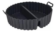 Forma Redonda De Silicone Air Fryer Preta Lyor 22x19x6cm