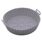 Forma Redonda De Silicone Para Air Fryer Cinza 23cm Lyor