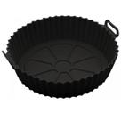 Forma Redonda de Silicone para Air Fryer Preta 19cm Lyor