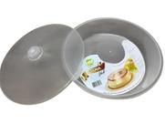 Forma Redonda Para Microondas Bolo Pudim Com Tampa Transparente HM