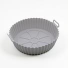Forma Reutilizável de Silicone Cinza para Airfryer 16cm