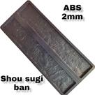 Forma Revestimento 3D Madeira Shou Sugi Ban 100x18x2,4cm - Kit 2 Formas ABS