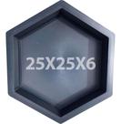 Forma sextavada lisa plastica 25x25x06cm un