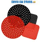 Forma Silicone Air Fryer Reutilizável Cesta Flexível Esteira Para Fritadeira AirFryer Forno e Microondas Lavável