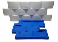 Forma Silicone Gesso Parede 3D - Tijolinho Côncavo