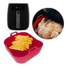 Forma Silicone Para Air Fryer 16cm Quadrada Antiaderente